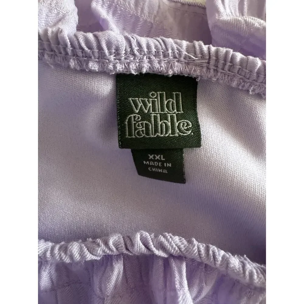 Women's‎ Plus XXL Ruffle Tiered Dress Lavendar Cottage Victorian Coquette Y2K